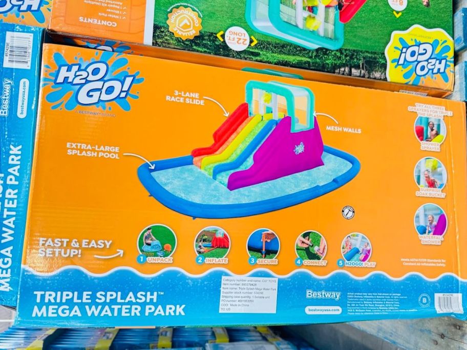 A H2OGO! Triple Splash Kids Inflatable Water Park in a box