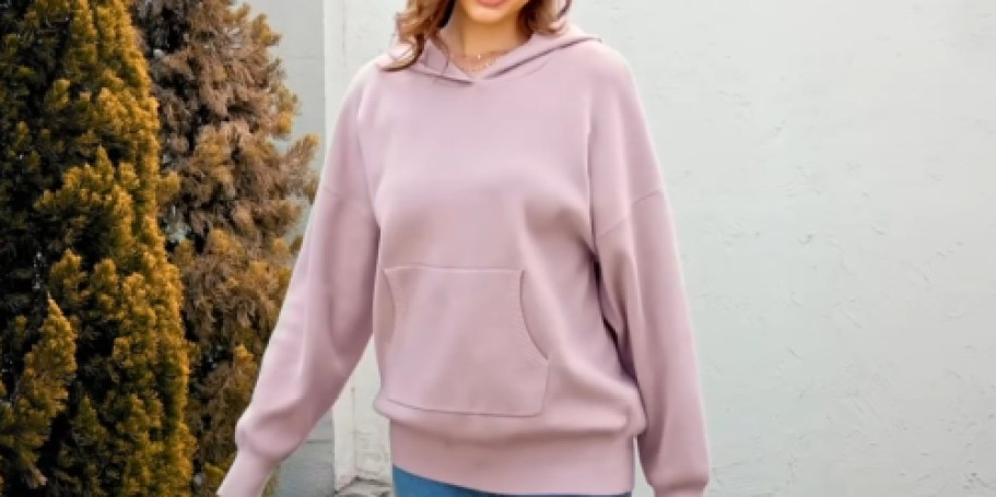 Women’s Oversized Knit Hoodie Sweatshirt Just $14.95 on Amazon (Reg. $34)