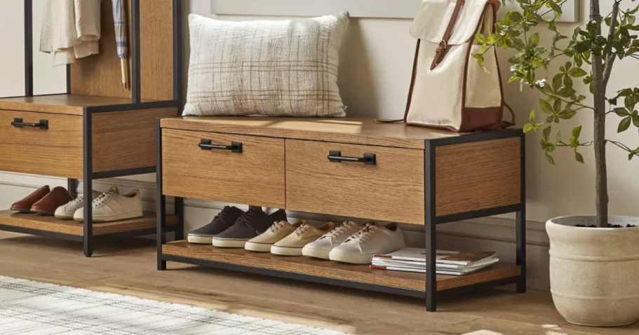 Score 40% Off Hearth & Hand w/ Magnolia Furniture | Entryway Bench $149.99 Shipped!