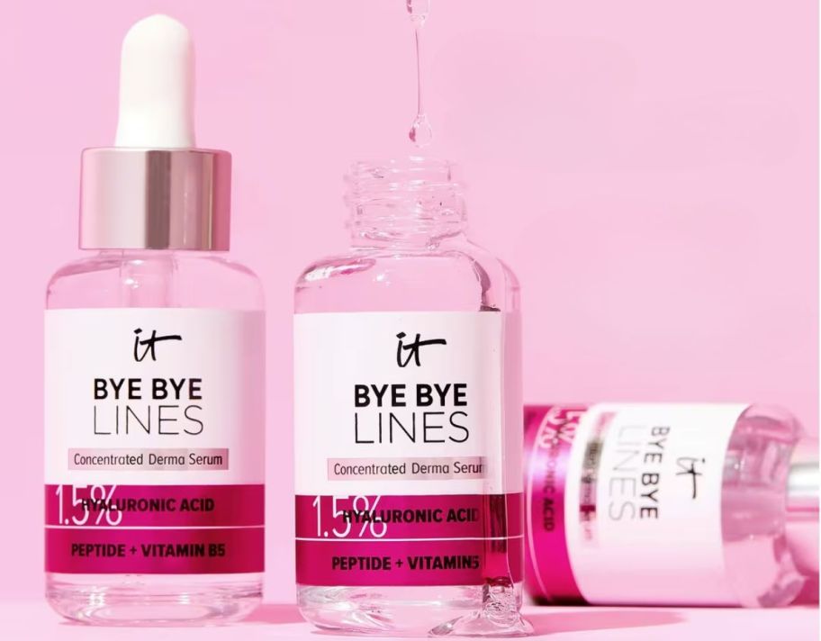 3 bottles of it cosmetic bye bye lines face serum