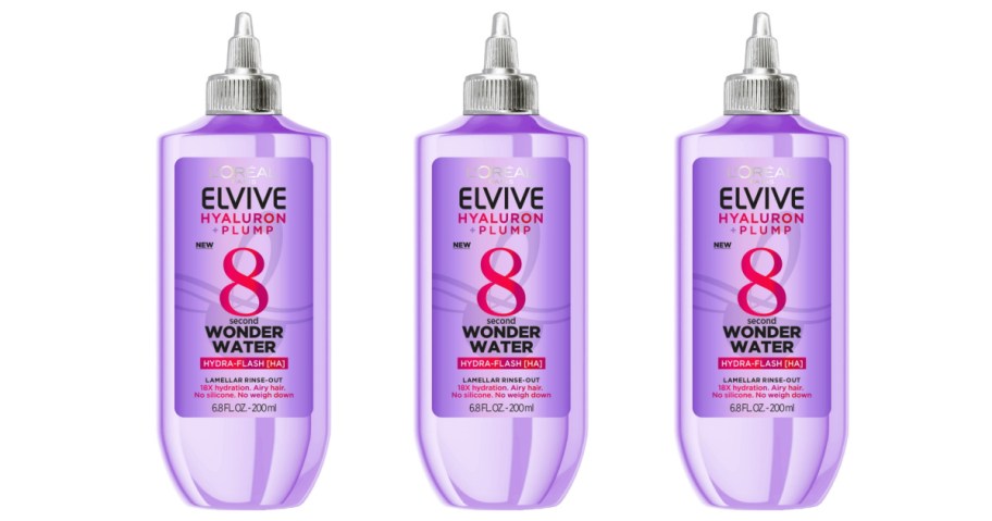 3 bottles of L'Oreal Paris Elvive Wonder Water