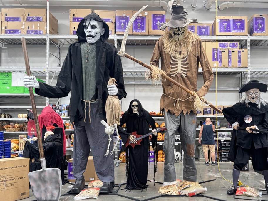 12' halloween animatronics on display in store