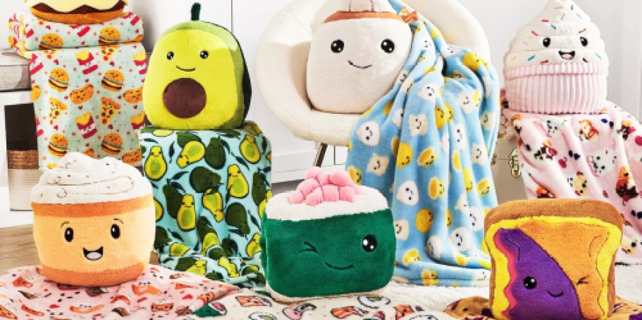 NEW Plush Hugger & Throw Sets Just $16.98 on SamsClub.online (Cute PSL, Sushi, & Avocado Designs!)