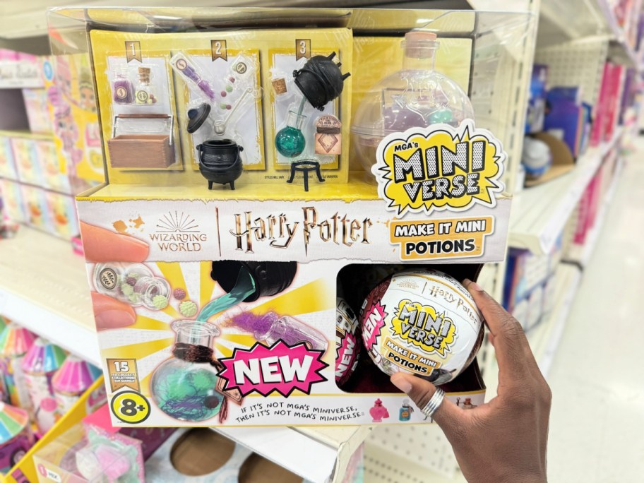 Miniverse Make It Mini Harry Potter Potions display in store