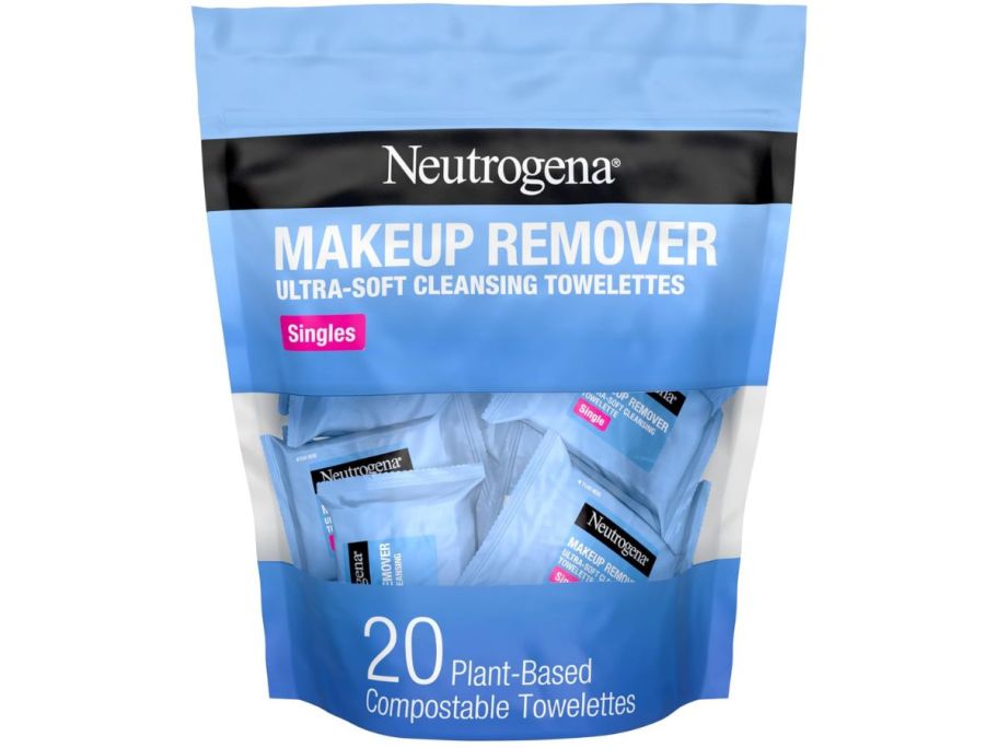 Neutrogena Fragrance-Free Individually Wrapped Makeup Remover Wipes 20-Count