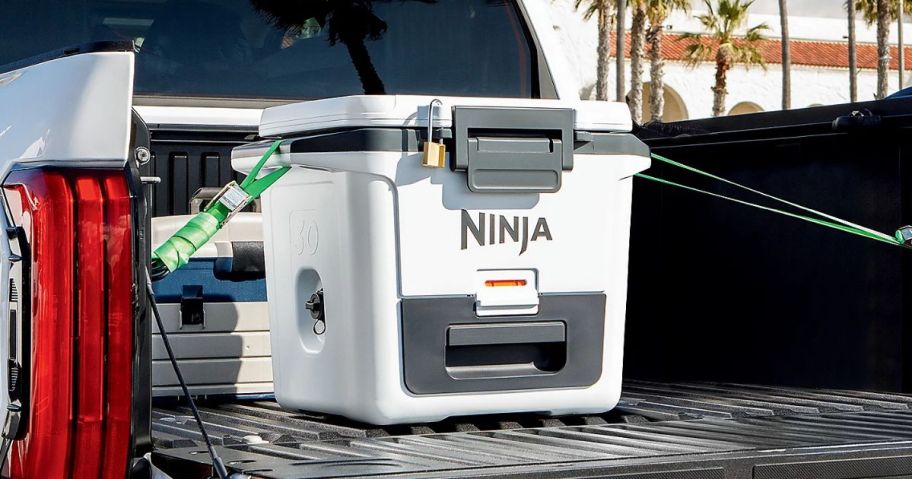 Ninja FrostVault 30-Quart Hard Cooler w/ Dry Zone & Divider Insert on truck