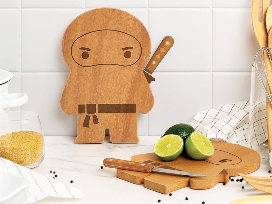 two OTOTO Ninja Cutting Board & Knife Sets on counter