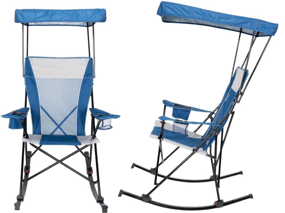 Ozark Trail Mesh Tension Rocking Camp Chair w Canopy