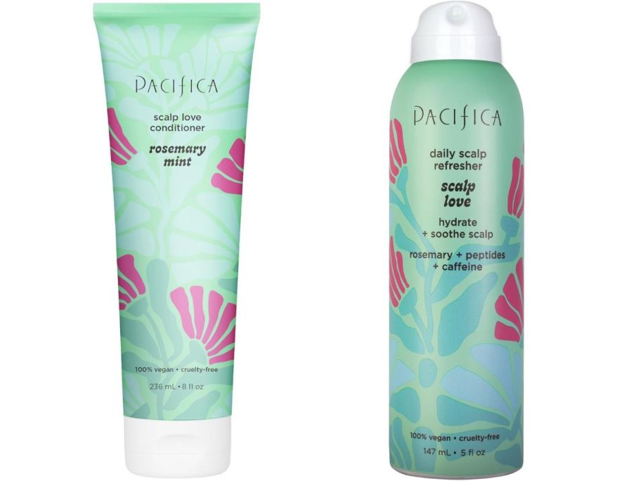 Stock images of two Pacific Scalp Love Hair Products