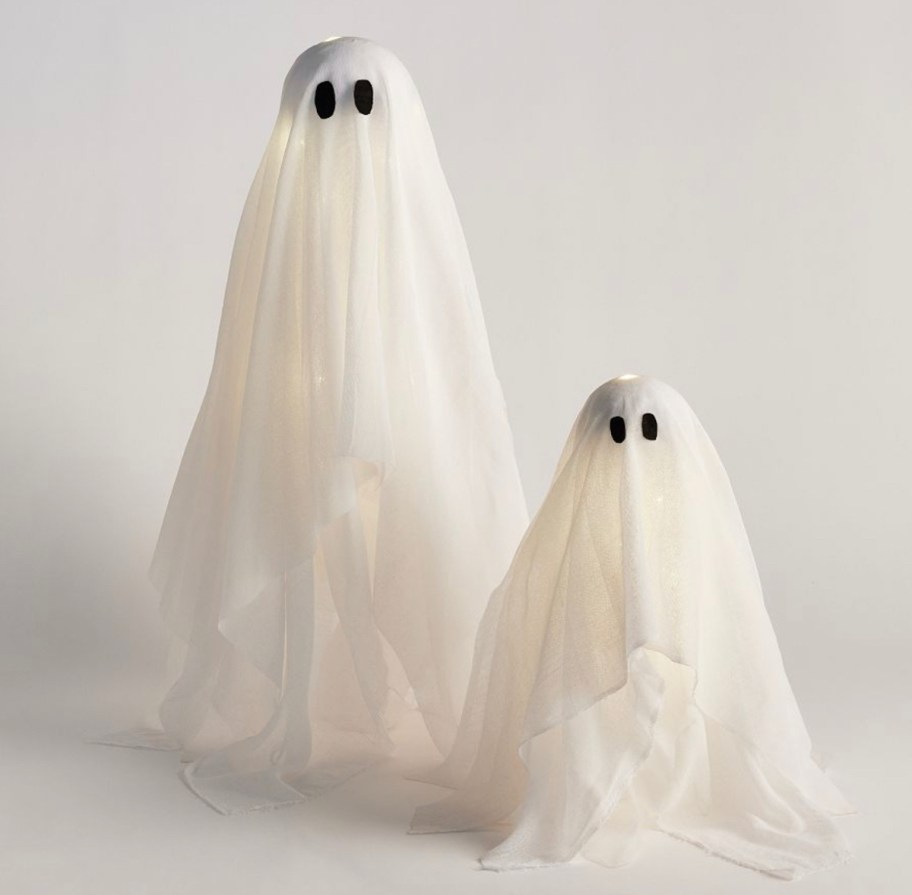 Pottery Barn lit ghosts stock photo