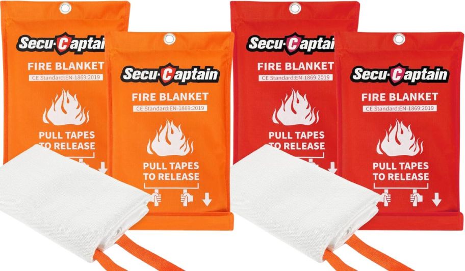 SecuCaptain Emergency Fire Blanket 2-Pack