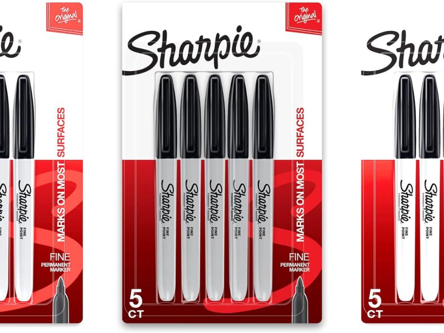 Sharpie Permanent Markers 5-Count stock image