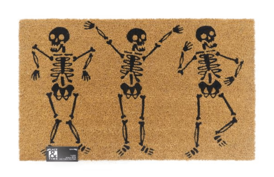 Skeleton Halloween Door Mat from Joanns