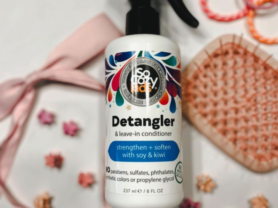 So Cozy Kids Detangler & Leave-In Conditioner Spray on hair accessories