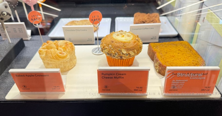 Starbucks fall bakery items