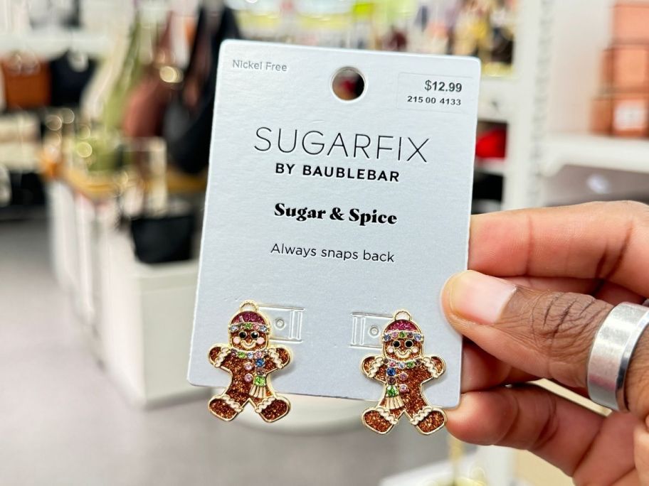 SugarFix by BaubleBar Sugar & Spice Earrings in hand in store