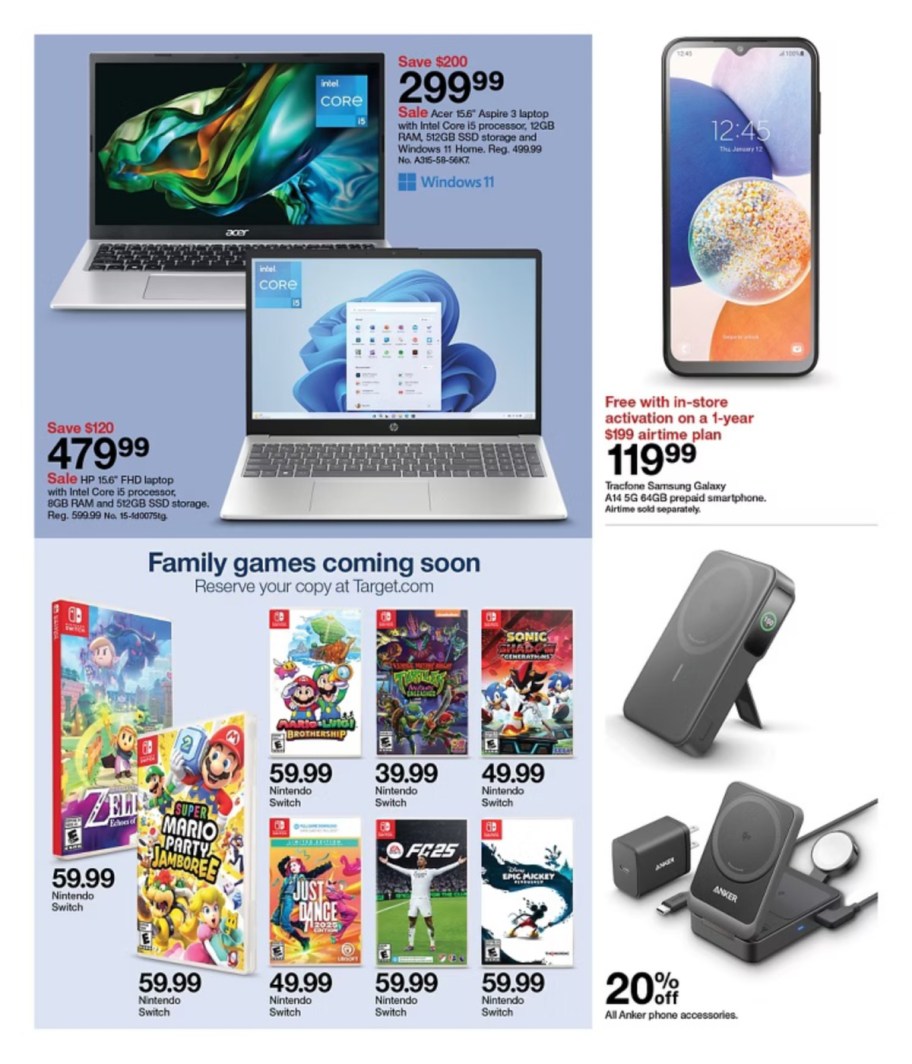 page from Target ad