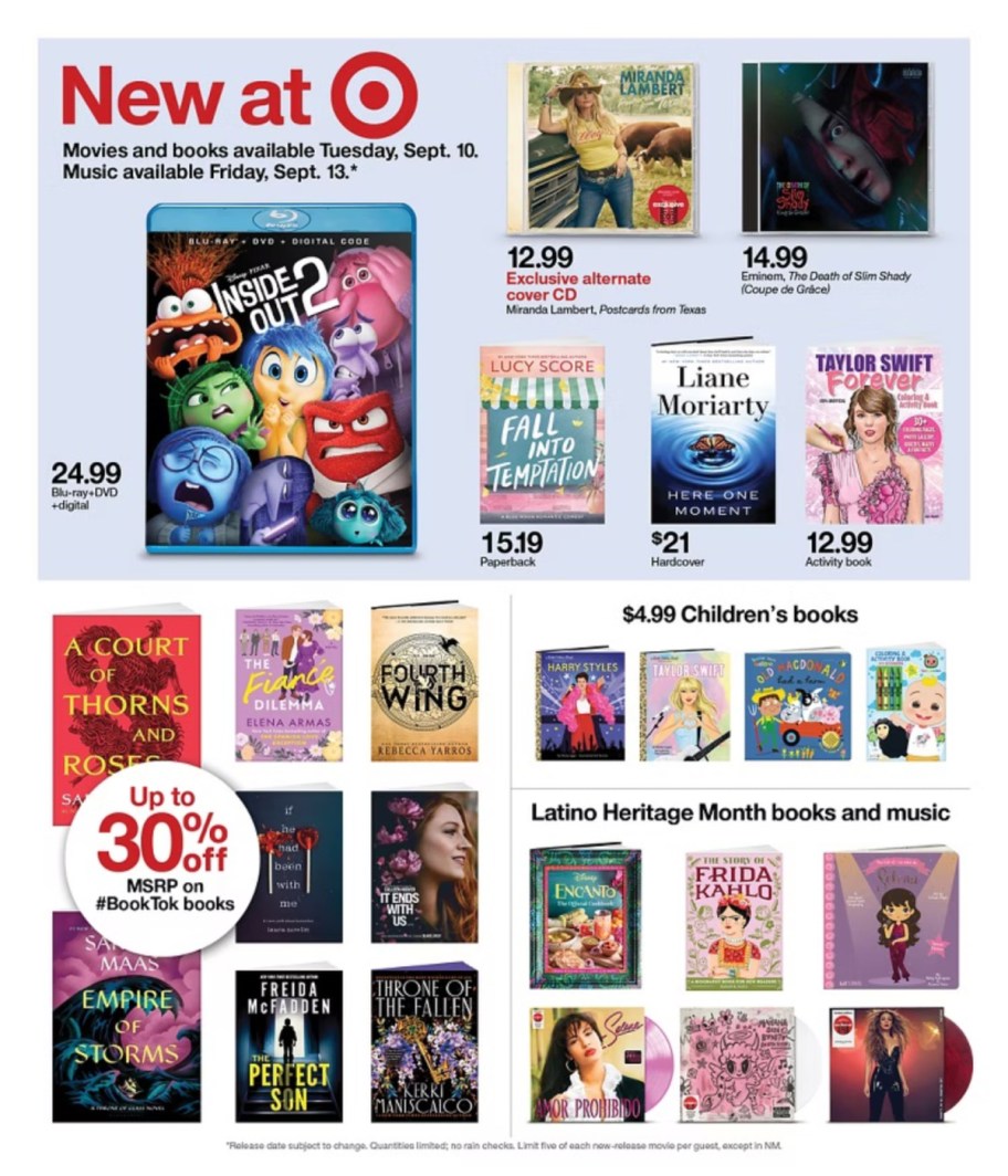 page from Target ad