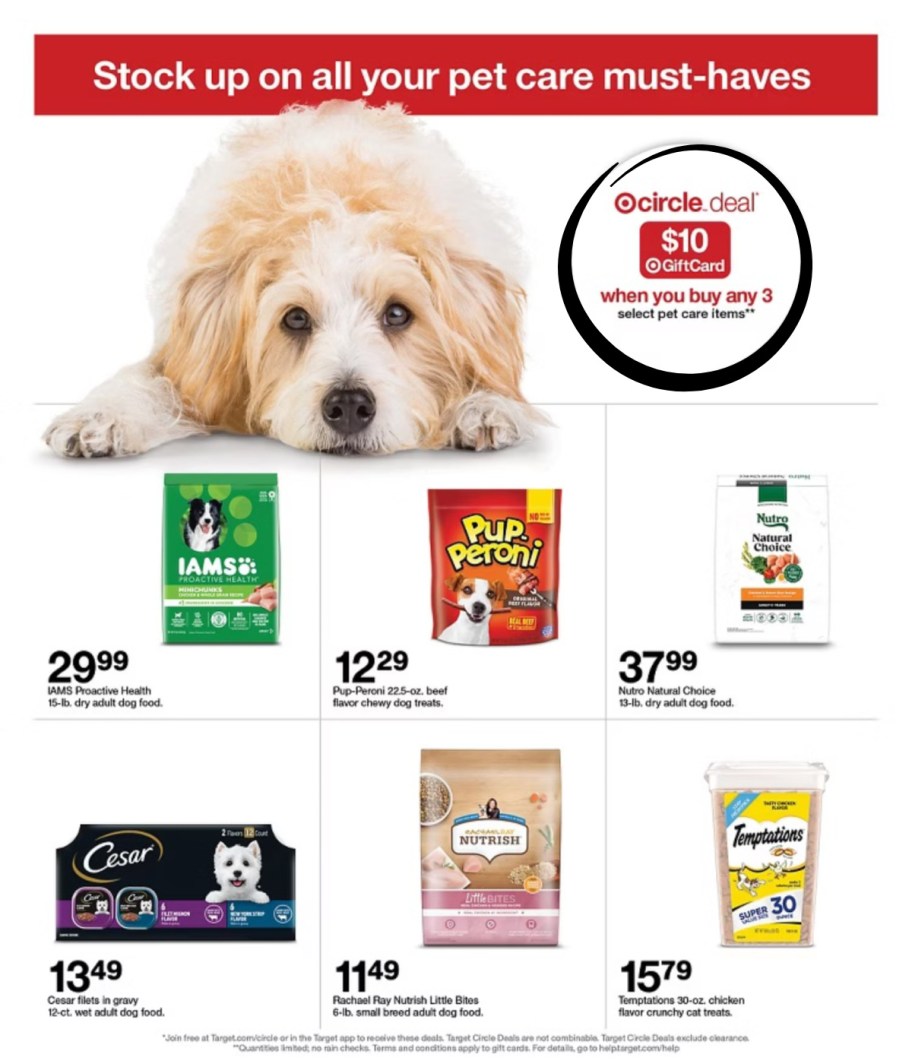 page from Target ad