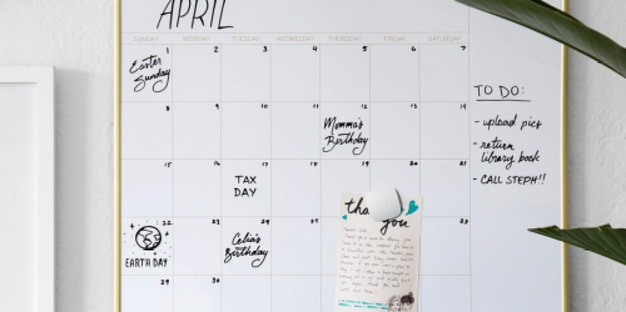 Magnetic Dry Erase Calendar w/ Marker Just $12.60 on Amazon (Reg. $22) – Lightning Deal