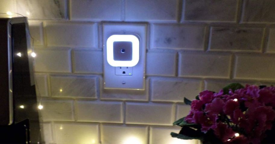 Uigos LED Night Light Lamp w/ Smart Sensor on kitchen wall