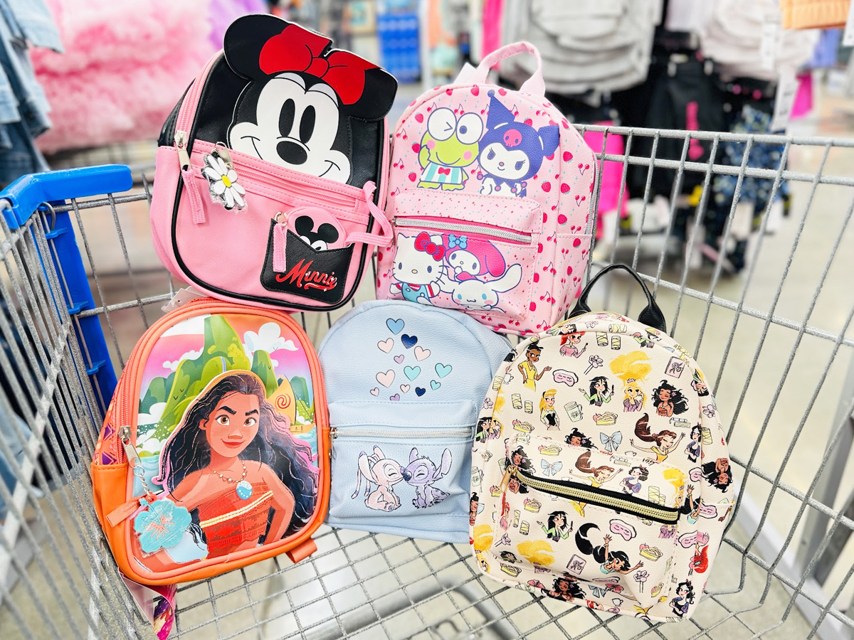 CUTE Character Mini Backpacks from $9.98 on Walmart.online (Disney, Hello Kitty, Barbie, & More!)