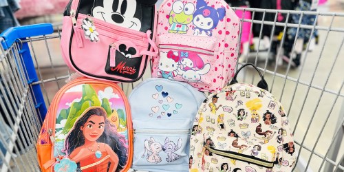 CUTE Character Mini Backpacks from $9.98 on Walmart.online (Disney, Hello Kitty, Barbie, & More!)