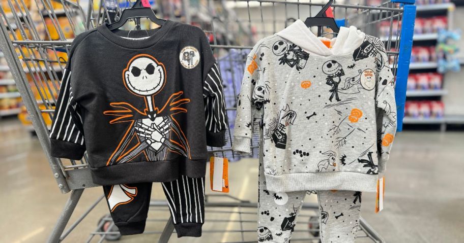 Nightmare Before Christmas clothing on a cart in Walmart 