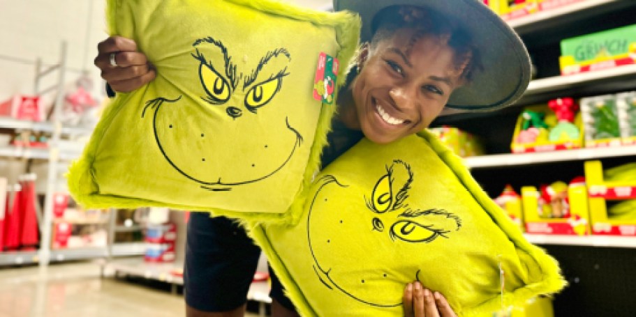 New Grinch Christmas Decor at Walmart | Throw Pillows, Countdown Calendar, Lights, & More