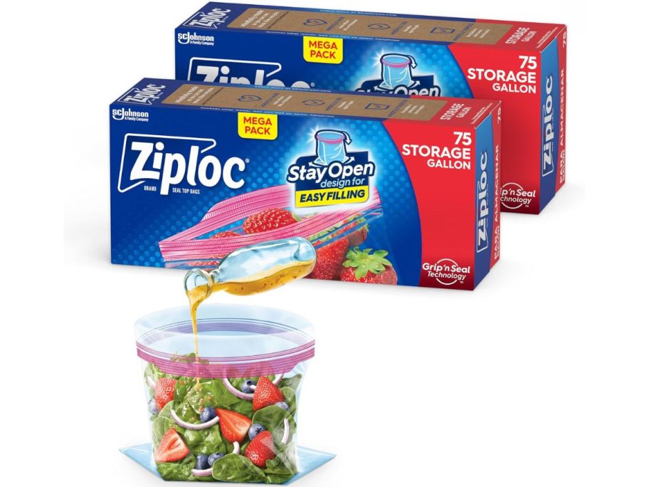 2 boxes of Ziploc Storage Bags