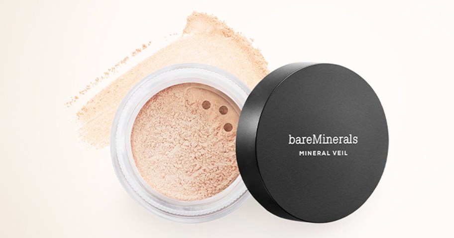 opened round bareMinerals Mineral Veil Loose Setting Powder container