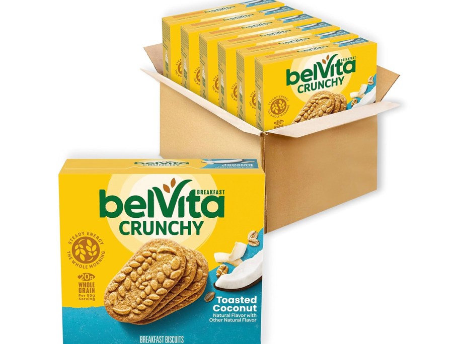 belvita toasted coconut boxes