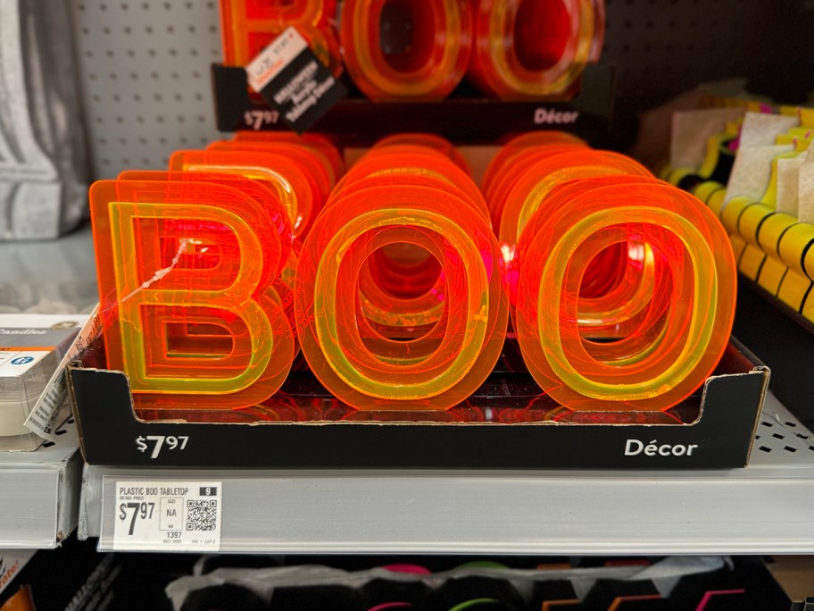 boo sign table top decor