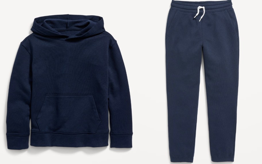 boys navy sweatshirt and pants 