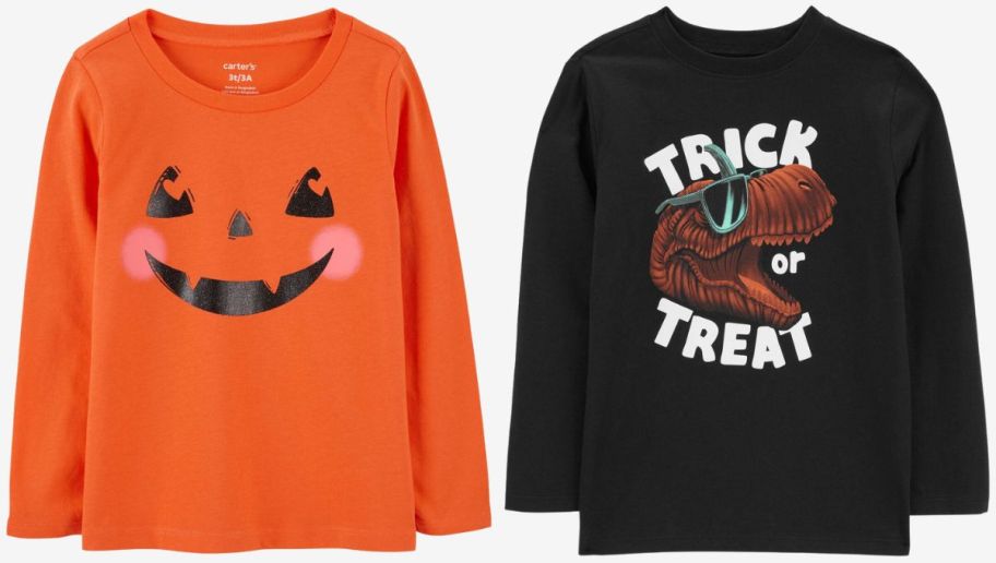 two carters kids halloween graphic tees