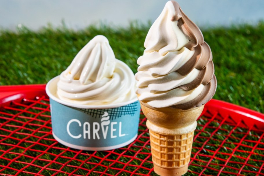 carvel ice cream cone and cup