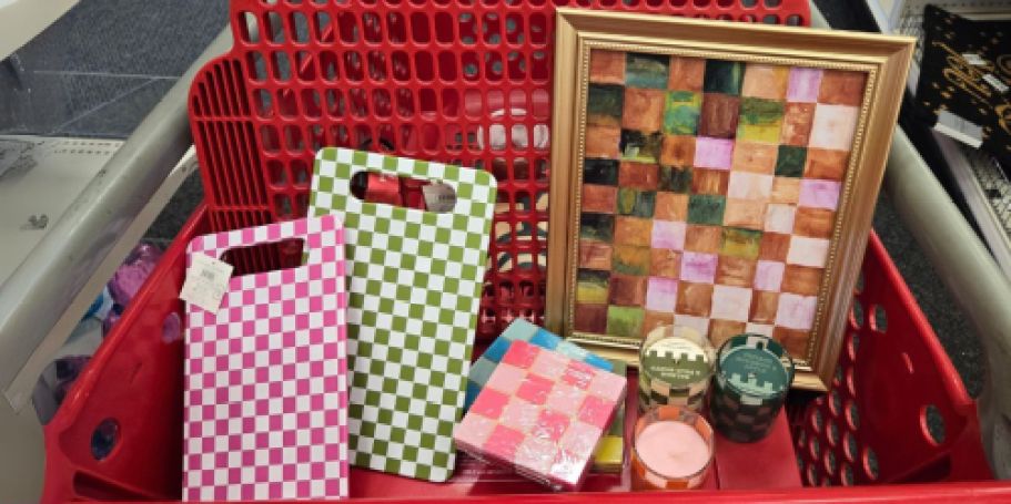 NEW $5 or LESS Target Bullseye’s Playground Finds – Checkered Coasters, Cutting Boards, & More!