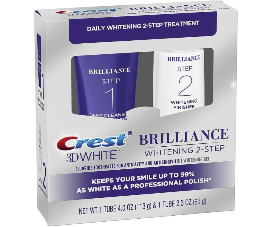 crest 3d white brilliance kit packaging stock image