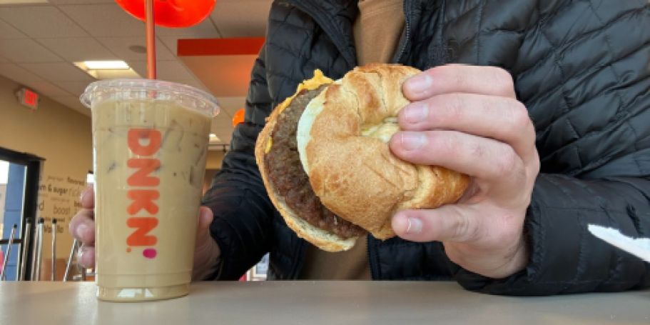 New Dunkin $6 Meal Deal: Coffee, Sandwich, Hash Browns AND Stickers!