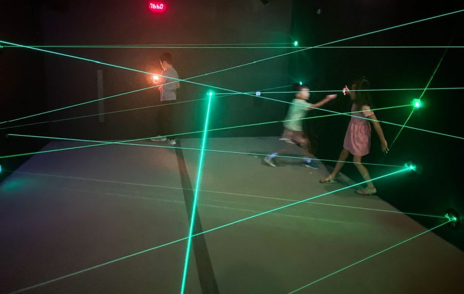 kids playing laser tag