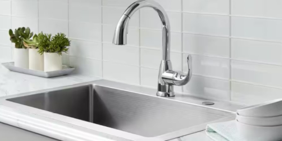 Up to 50% Off Home Depot Kitchen Faucets & Sinks + Free Shipping | Pull-Down Sprayer $29.97 Shipped