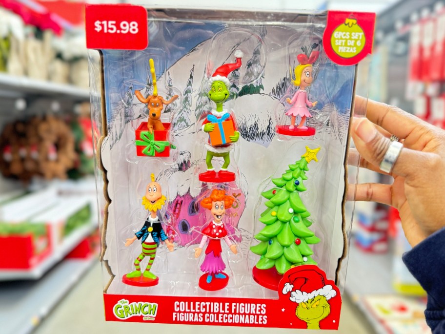 grinch 6 piece figurines