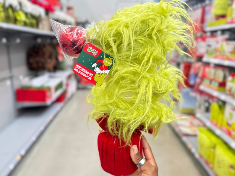 grinch glass tree with 13 pieces inside of the store-2