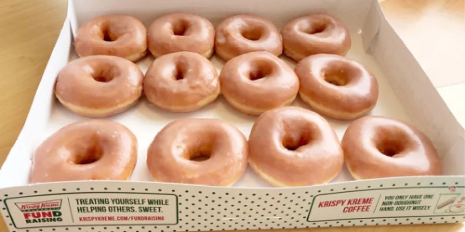 FREE Krispy Kreme Dozen Glazed Doughnuts for 1st 500 Customers – Today Only!