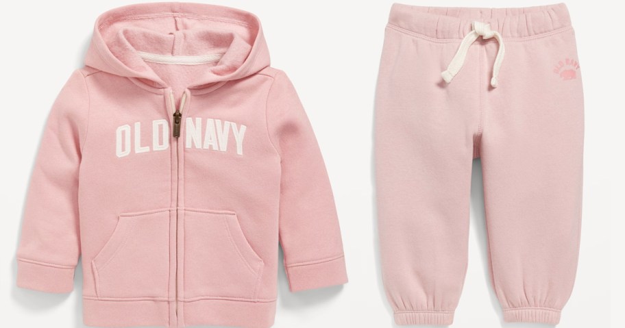 baby girl pink old navy sweatshirt and pants