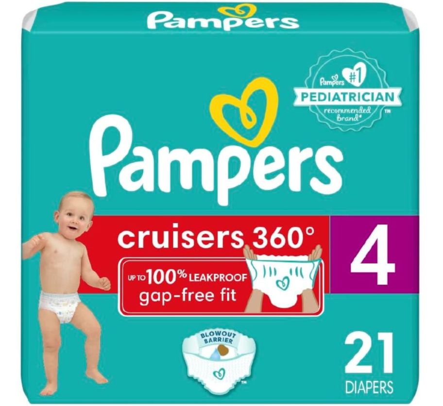 a 21-count box of pull on diapers