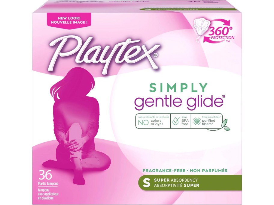 playtex gentle glide tampons box 