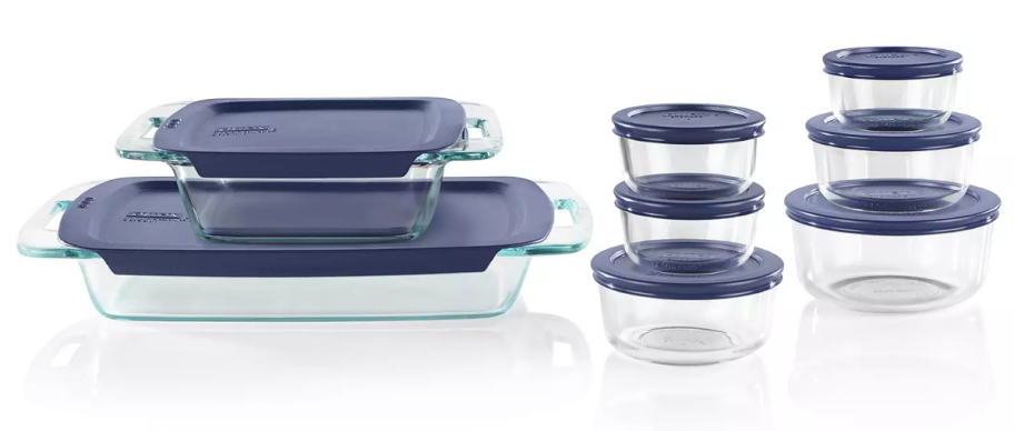 pyrex 16 bake n store set