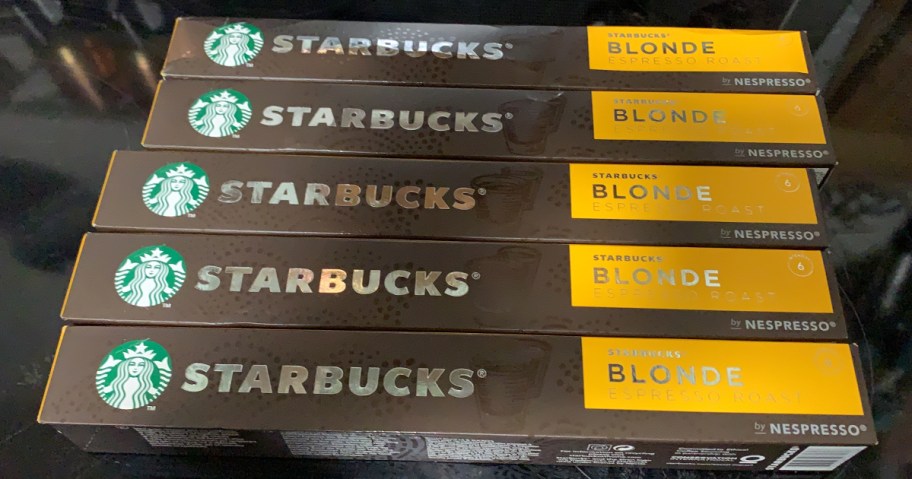 5 starbucks blonde espresso pods 10 count packs 