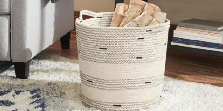 Up to 80% Off Home Depot Baskets + Free Shipping | Rope Basket Only $17.88 Shipped